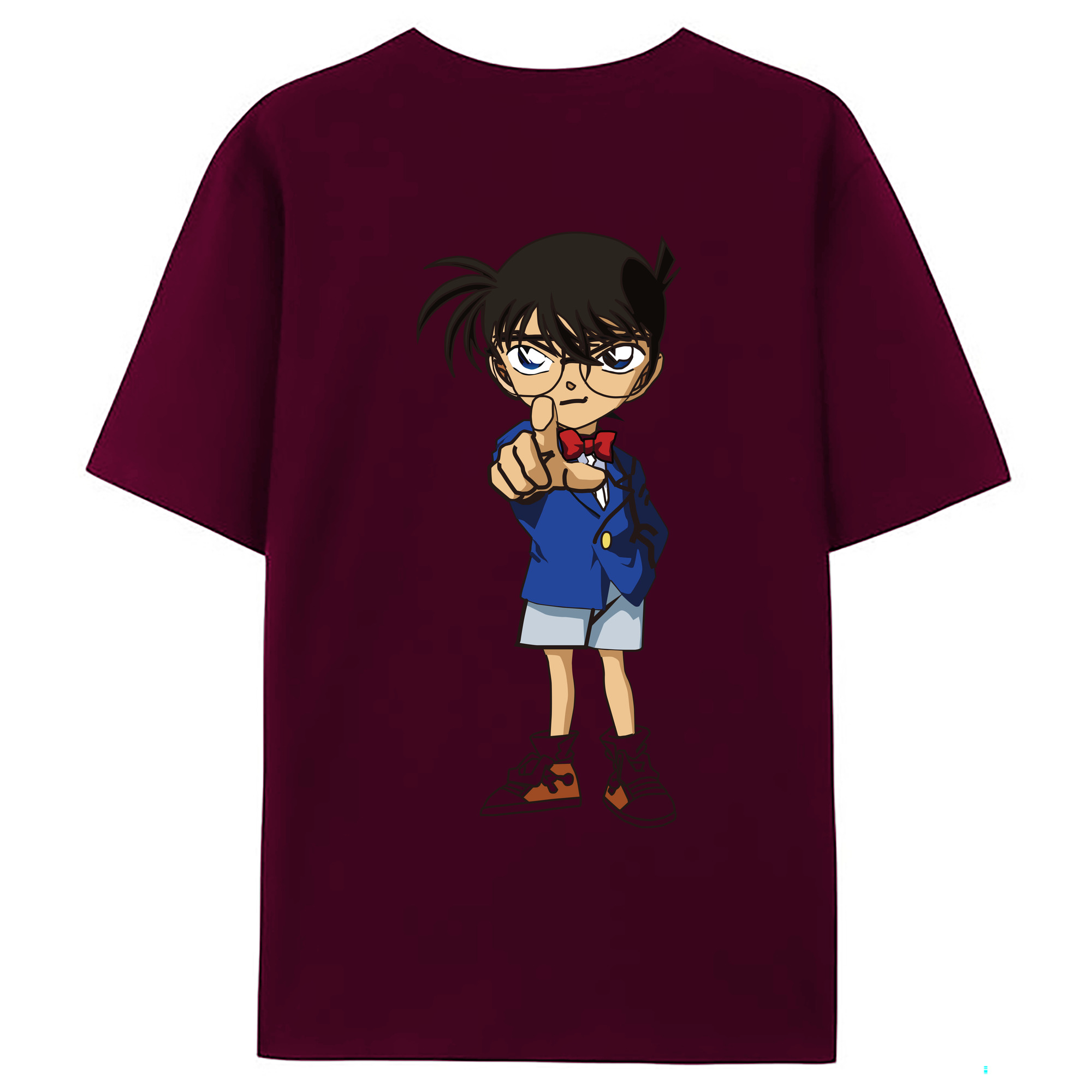 （画像用） 名探偵コナン 江戸川 コナン Detective Conan Conan Edogawa レディース半袖Tシャツ(バックプリント)